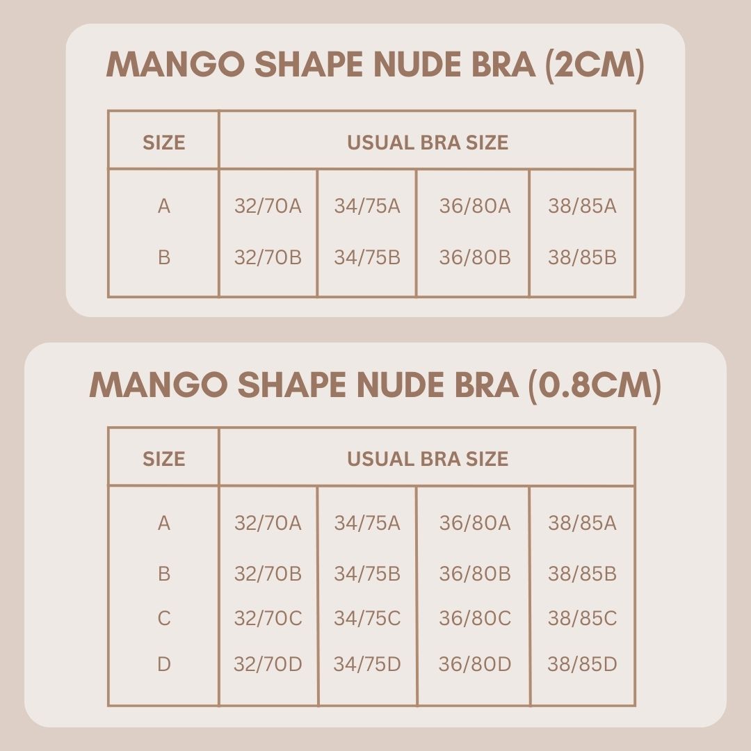 Double-Sided Adhesive Nude Bra + Mango Shape Nude Bra